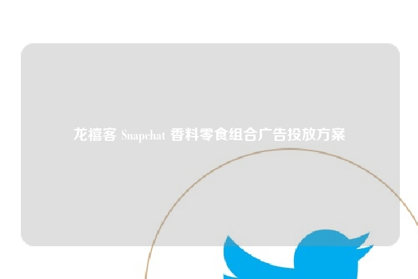 龙禧客 Snapchat 香料零食组合广告投放方案