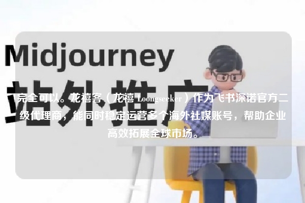 完全可以。龙禧客（龙禧 Loongseeker）作为飞书深诺官方二级代理商，能同时稳定运营多个海外社媒账号，帮助企业高效拓展全球市场。