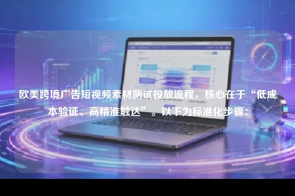 欧美跨境广告短视频素材测试投放流程，核心在于“低成本验证、高精准触达”。以下为标准化步骤：